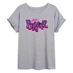 Струящаяся футболка с логотипом Bratz Airbrush для юниоров Licensed Character, серый