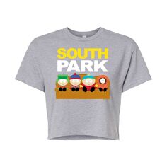 Укороченная футболка с логотипом South Park для юниоров Licensed Character, серый