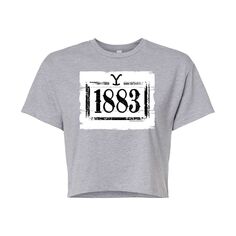 Укороченная футболка с деревянным логотипом 1883 для юниоров Licensed Character, серый