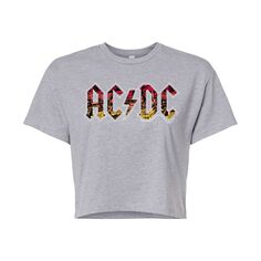 Укороченная футболка с логотипом AC/DC для юниоров Licensed Character, серый
