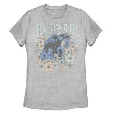 Детская футболка с цветочным принтом «Черная пантера» Marvel Licensed Character