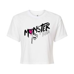 Укороченная футболка с логотипом Monster High для юниоров Licensed Character, белый