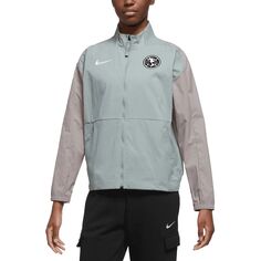 Женская серая куртка с молнией во всю длину реглан Nike Club America Team Anthem Nike