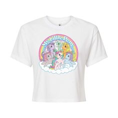 Укороченная футболка My Little Pony в стиле ретро для юниоров Licensed Character, белый