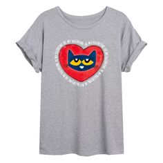 Летящая футболка Pete The Cat Be My Valentine для юниоров Licensed Character