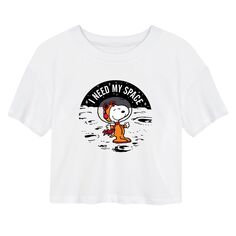 Укороченная футболка с надписью «I Need Space» для детей Peanuts Snoopy Licensed Character