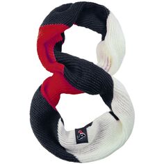 Женский вязаный шарф бесконечности с цветными блоками Houston Texans Unbranded
