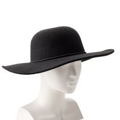 Женская шляпа Nine West с веганской кожаной оплеткой Nine West, черный