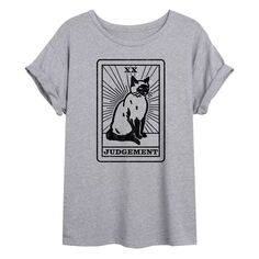 Детская футболка большого размера с рисунком Tarot Judgment Cat Licensed Character