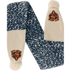 Шарф FOCO Chicago Bears Confetti с помпоном Unbranded