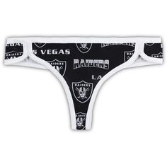 Женские спортивные стринги Concepts, черные/белые, Las Vegas Raiders Breakthrough Unbranded