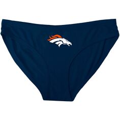 Женские спортивные темно-синие трусики Denver Broncos с однотонным логотипом Concepts Unbranded