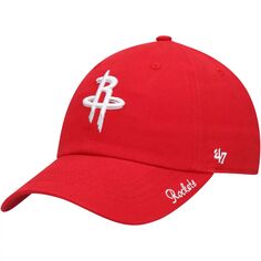 Женская регулируемая кепка с логотипом Red Houston Rockets &apos;47 Miata Clean Up 47 Brand