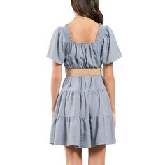 Женское мини-платье August Sky с контрастным поясом August Sky