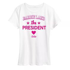 Футболка с рисунком Barbie The Movie Barbie Land President для детей Juniors Barbie, белый