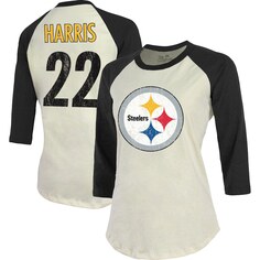 Футболка с именем и номером Majestic Threads Pittsburgh Steelers, кремовый