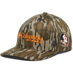 Мужская кепка Columbia Mossy Oak Camo Florida State Seminoles Bottomland Flex Hat