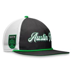 Мужская кепка Fanatics черного/белого цвета с логотипом Austin FC True Classic Golf Snapback