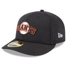 Мужская облегающая шляпа New Era Black San Francisco Giants 2023 Clubhouse Low Profile 59FIFTY