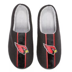 Мужские шлепанцы из пены с эффектом памяти FOCO Black Arizona Cardinals Team Stripe