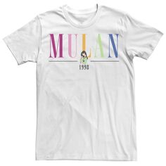 Мужская футболка Disney Mulan &amp; Mushu 1998 с надписью в стиле поп-музыки Licensed Character