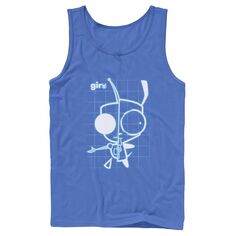 Мужская майка Nickelodeon Invader Zim X-Ray Schematic GIR с графическим рисунком и рисунком