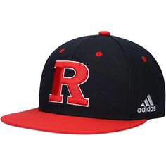 Мужская бейсбольная кепка adidas Black Rutgers Scarlet Knights On-Field