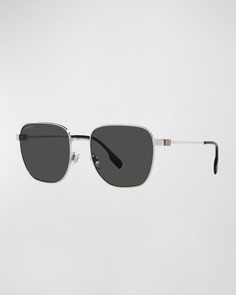 Мужские солнцезащитные очки Drew Square в металлическом корпусе Burberry