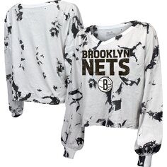 Футболка с длинным рукавом Majestic Threads Brooklyn Nets, белый