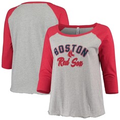Футболка с длинным рукавом Soft as a Grape Boston Red Sox, серый