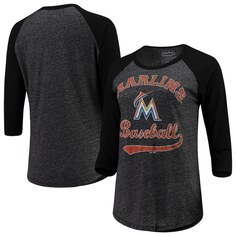 Футболка с длинным рукавом Majestic Threads Miami Marlins, черный