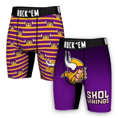 Боксеры Rock Em Socks Minnesota Vikings, фиолетовый