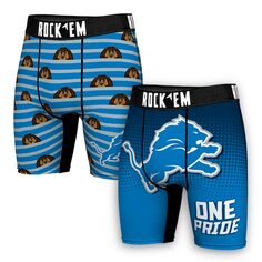 Боксеры Rock Em Socks Detroit Lions, синий