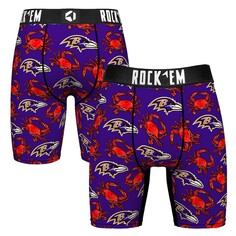 Боксеры Rock Em Socks Baltimore Ravens, фиолетовый