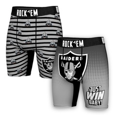 Боксеры Rock Em Socks Las Vegas Raiders, серебряный