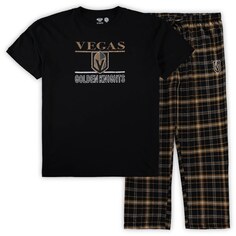 Пижамный комплект Concepts Sport Vegas Golden Knights, черный