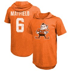 Футболка с именем и номером Majestic Threads Cleveland Browns, оранжевый