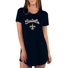 Ночная рубашка Concepts Sport New Orleans Saints, черный