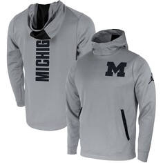 Пуловер с капюшоном Jordan Brand Michigan Wolverines, серый