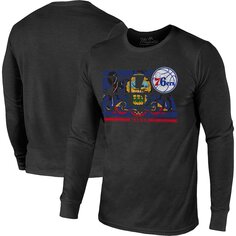 Футболка с длинным рукавом Majestic Threads Philadelphia 76Ers, черный