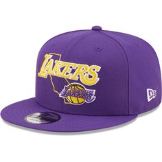 Мужская бейсболка New Era Purple Los Angeles Lakers Team State 9FIFTY Snapback