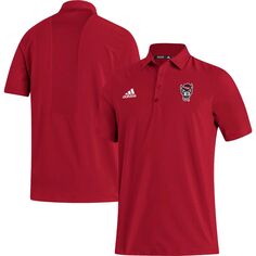 Мужские поло adidas Red NC State Wolfpack Coaches