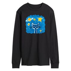 Мужская длинная футболка Pete The Cat Space Dream Licensed Character