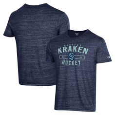 Мужская футболка Champion Deep Sea Seattle Kraken Team Tri-Blend