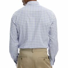 Мужская классическая рубашка Haggar Slim-Fit Premium Comfort, устойчивая к морщинам