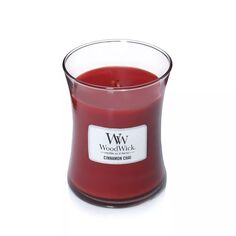 Свеча WoodWick Cinnamon Chai среднего размера в форме песочных часов