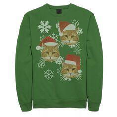 Мужская шапка Санта-Клауса, флисовый пуловер с изображением кошек и снежинок Licensed Character