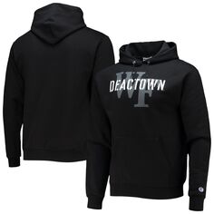 Мужской черный пуловер с капюшоном Wake Forest Demon Deacons Deactown Champion