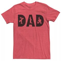 Мужская футболка с силуэтами «Микки и друзья» ко Дню отца, папа, Гуфи Disney