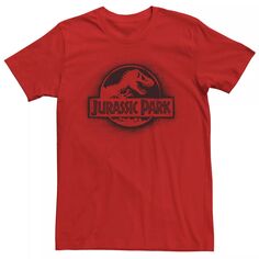 Мужская белая футболка с трафаретом и логотипом фильма «Парк Юрского периода» Jurassic World
